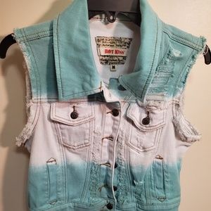 Hot Kiss girls denim vest medium